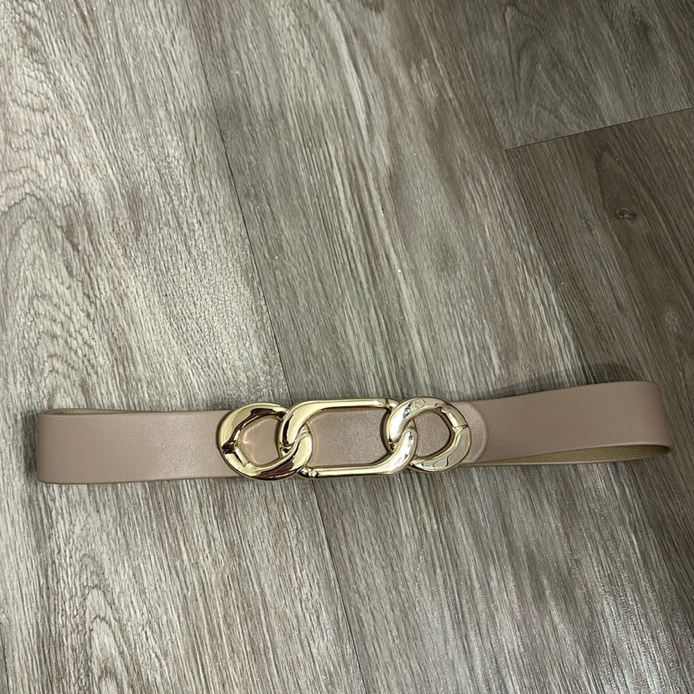 Express Chain Link Wait Synthetic Leather Belt